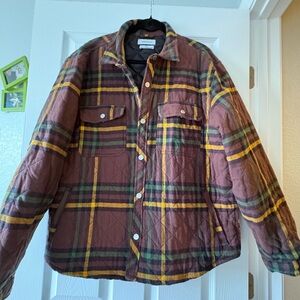 Men’s Urban Outfitters Brown Plaid Button Down Shirt
